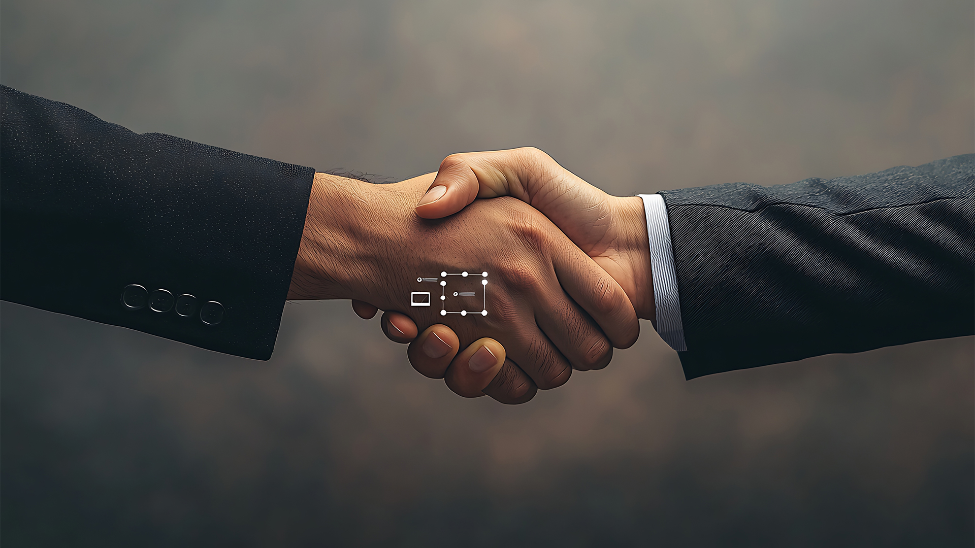Digital Deal: Tech Partnership Handshake.